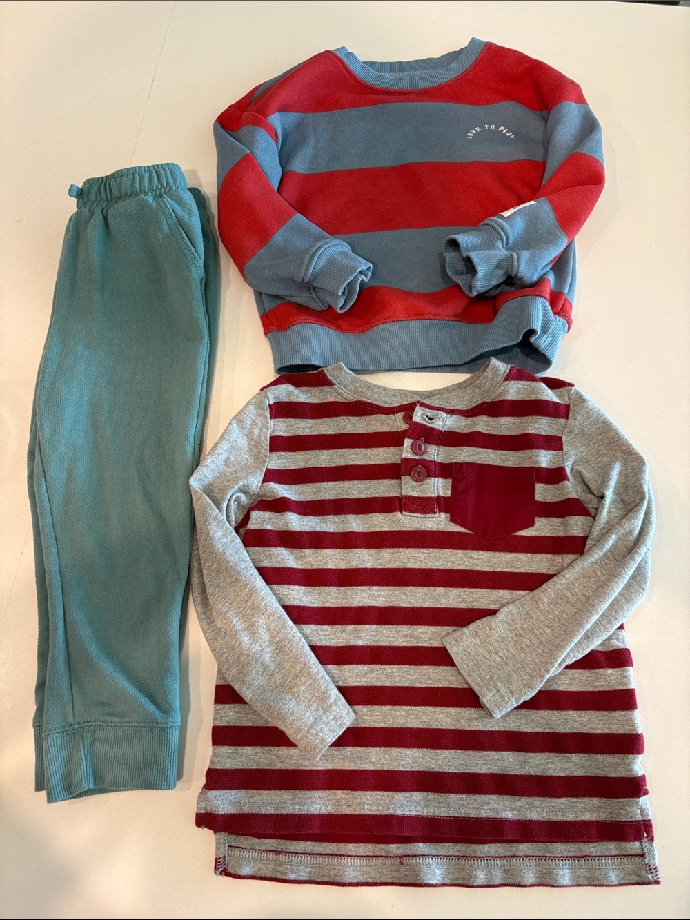 Cat & Jack toddler boys shirt and jogger pants bundle 3T